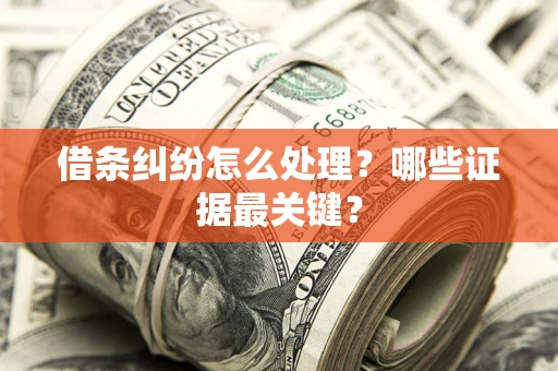 北京借条纠纷怎么处理？哪些证据最关键？