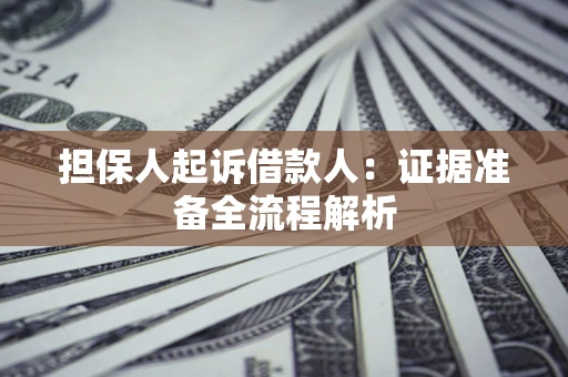 北京担保人起诉借款人：证据准备全流程解析